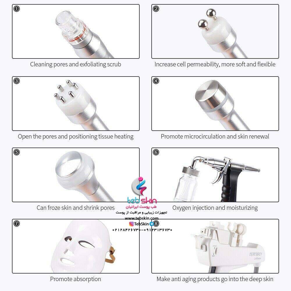 دستگاه آکوا فیشیال 8 کاره - تصویر 3